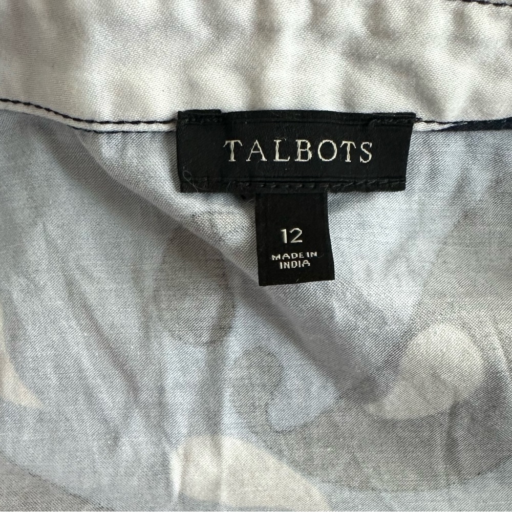 Talbots Red and Blue Abstract Midi Dress - Picture 3 of 5